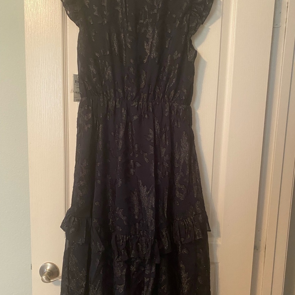 INC  International Party Dress Large Navy - Picture 4 of 6